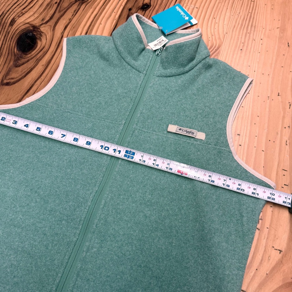 Columbia Harborside Fleece Vest Womens Large Green PFG Full Zip FL1006-962 NEW - Picture 5 of 11